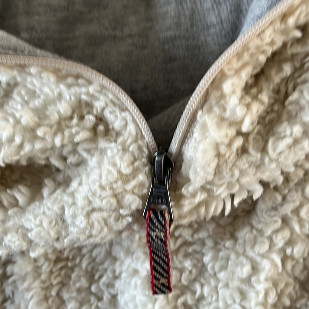 Weatherproof Med Shearling Like Pullover Half Zip… - image 4